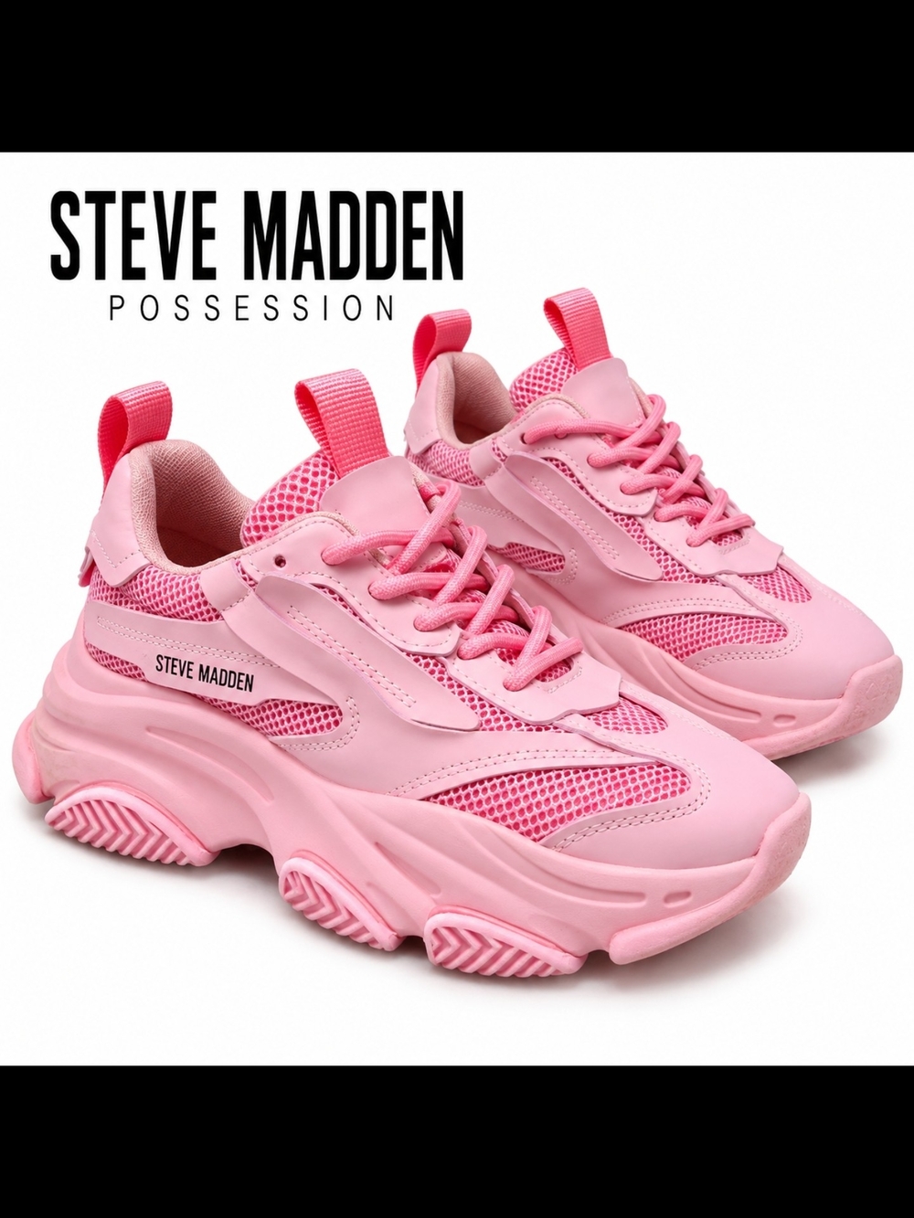 Steve Madden Possession Chunky Sneakers - Pink